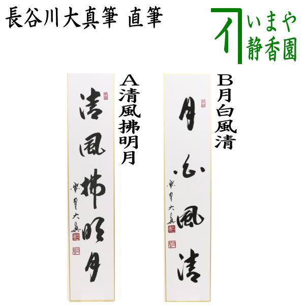 茶道具 短冊 直筆 清風拂明月又は月白風清 長谷川大真筆 清風拂