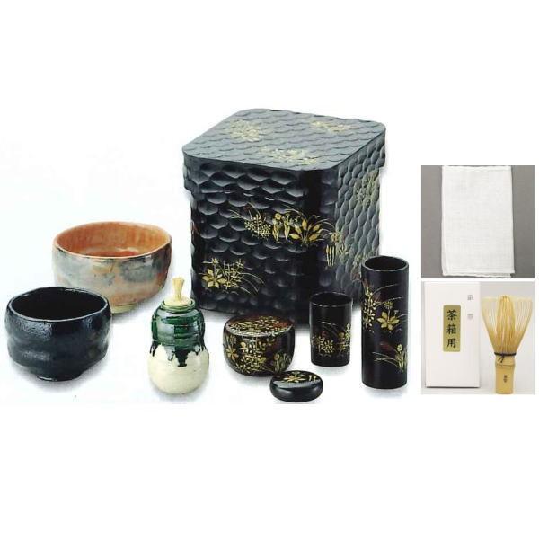 茶道具 茶箱道具 春秋茶箱セット 一閑張り 玄々斎好写し 峰春作 茶道具 茶箱道具 春秋茶箱セット 一閑張り 玄々斎好写し 峰春作