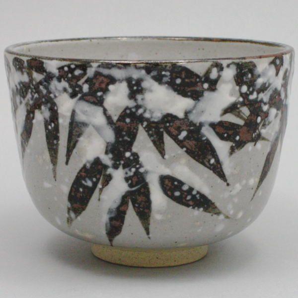 茶道具 抹茶茶碗 乾山写し 雪笹 陽炎園 岩崎新定作 茶道 茶道具 抹茶茶碗 乾山写し 雪笹 陽炎園 岩崎新定作 茶道