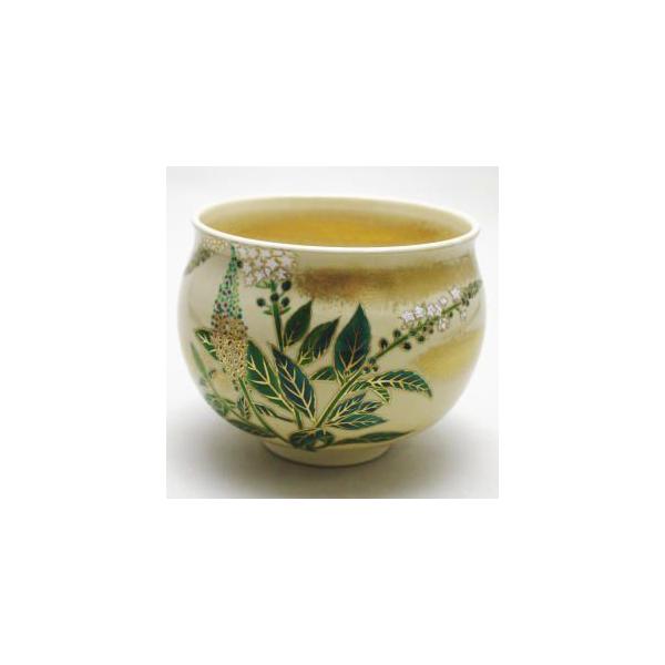 茶道具 抹茶茶碗 虎の尾 塩笥型 しおげがた 大石督幸作 桃稜窯 塩笥形