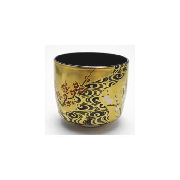茶道具 抹茶茶碗 筒茶碗 光琳梅 宮地英香作 紅梅 白梅 茶道 : 茶道具