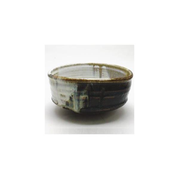 茶道具 抹茶茶碗 朝鮮唐津 沓形 十字割高台 岡本作礼作 沓型 くつ形