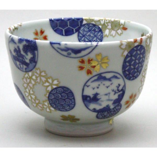 茶道具 抹茶茶碗 京焼 染付 桜丸紋 五山窯 林淡幽 茶道 : 茶道具 茶道具 抹茶茶碗 京焼 染付 桜丸紋 五山窯 林淡幽 茶道 : 茶道具