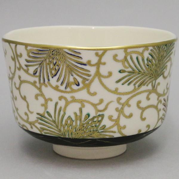 茶道具 抹茶茶碗 京焼 松唐草 杉田祥平作 清閑寺窯 茶道 : 茶道具