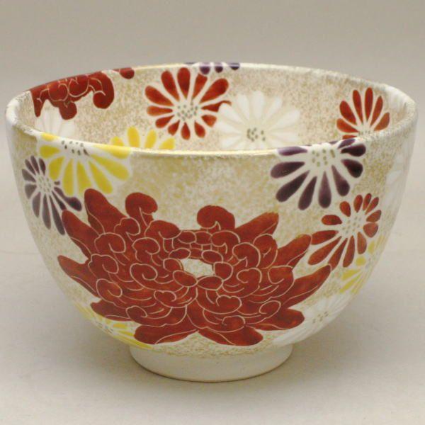 茶道具 抹茶茶碗 金砂子 菊 きく 加藤よしゑ作 茶道 : 茶道具