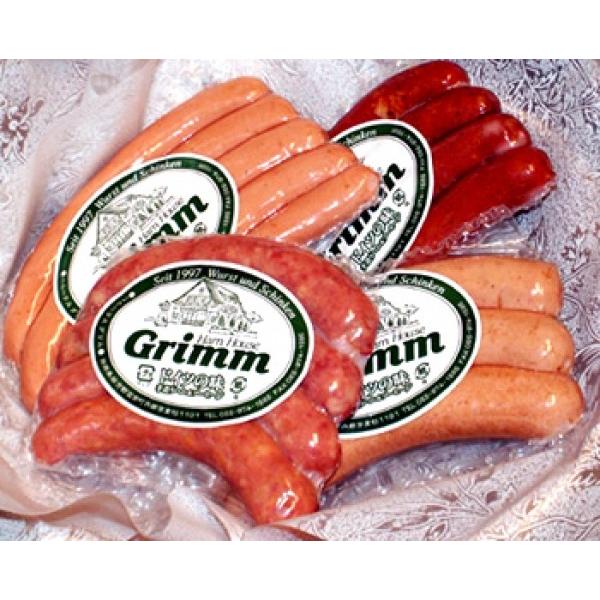 ドイツ加工食肉国際コンテストで金賞を受賞したソーセージ４種類（フランクフルター、ドイツウインナー、ゲルダーレンダー、ケーゼブルスト）のセットです。いずれもボイルでお召し上がりいただけます。ドイツで認められた味をご賞味ください。