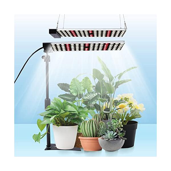 JCBritw 50W 植物育成ライト スタンド付き LED 白いフルスペクトルLED