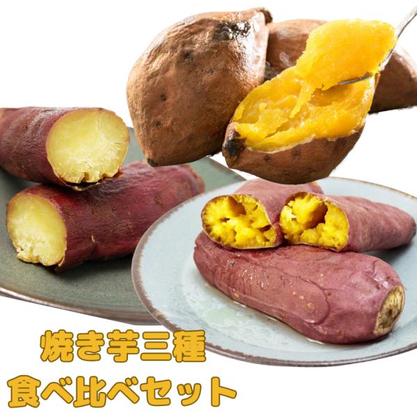 冷菓 焼き芋 冷やし焼き芋 冷凍 食べ比べセット ３種類 紅はるか シルクスイート 安納芋 無添加 国産 ギフト プレゼント y-ahs