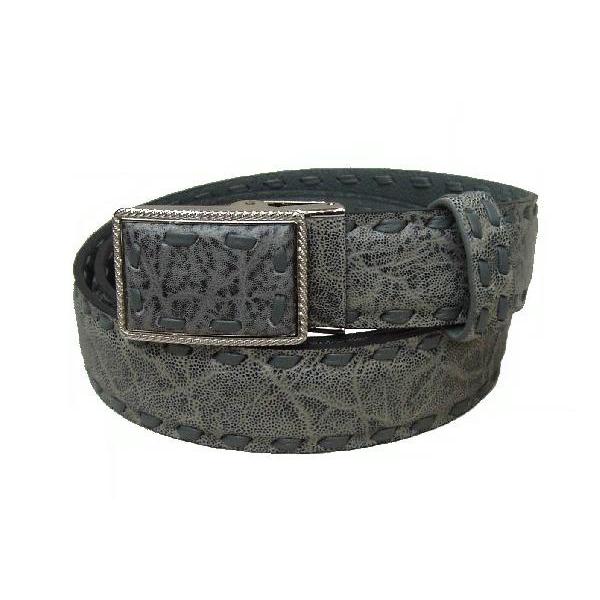 象革 エレファント 片面艶有り手縫い ベルト メンズ 35mm : IMP  