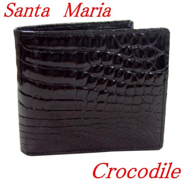 クロコダイル 財布 メンズ 二つ折り ワニ革 両面 折財布211 Santa Maria サンタマリア製 :SBMW-211DS:IMP