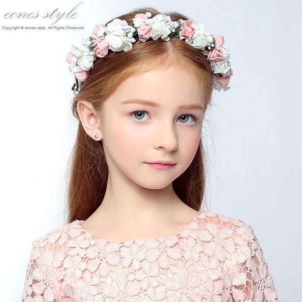 ヘアアクセサリー 子供 キッズ 髪飾り 手作り フォーマル ヘッドドレス カチューシャ ピアノ発表会 結婚式 誕生会 記念写真 撮影 (MA3)