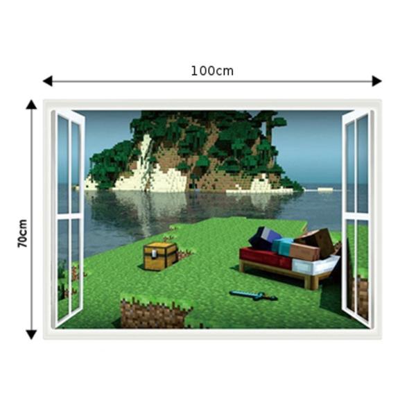 マインクラフト Minecraft マイクラ グッズ ウォールステッカー シール 壁紙 中判 72cm X 52cm B2 風景 Pt 2gdq 8dny イーワンズyahoo ショッピング店 通販 Yahoo ショッピング