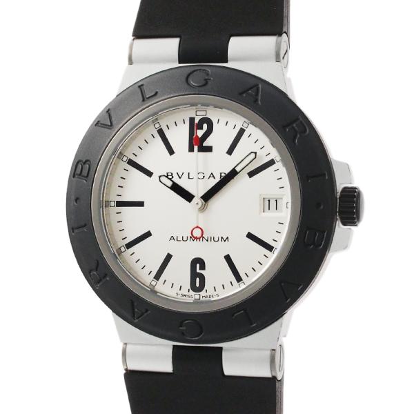 【美品】BVLGARI アルミニウム AL38TA 白文字盤デイト 箱/保証付 imperial-shopping_h9436