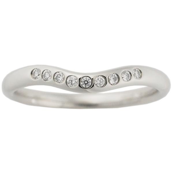 ティファニー Pt950 カーブドダイヤモンドリング カーブド バンド リング ダイヤ リング 指輪 PT950 ダイヤモンド