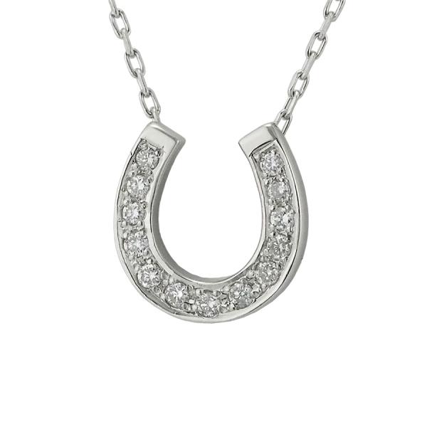 ヴァンドーム青山 ダイヤモンド ホースシュー ネックレス Pt950 Pt850