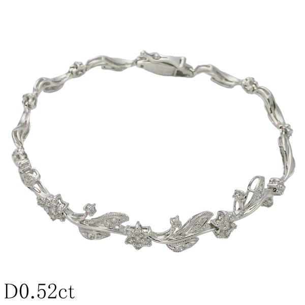 ダイヤモンド/0.52ct デザイン ブレスレット K18WG : インペリアル