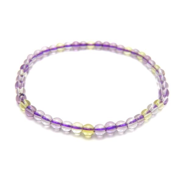 アメトリン 4mm 一連 ブレスレット パワーストーン : Imperialaura