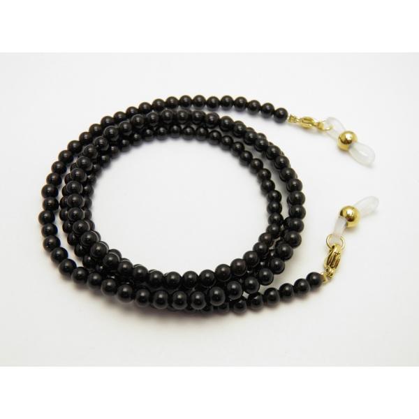 モリオン/黒水晶 AAA 4mm ロシア産 メガネチェーン パワーストーン 眼鏡チェーン グラスコード モリオン/黒水晶 AAA 4mm ロシア産 メガネチェーン パワーストーン