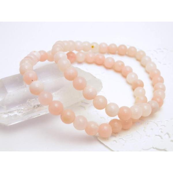 ピンクタルク 6mm 一連 ブレスレット 1本売り 天然石