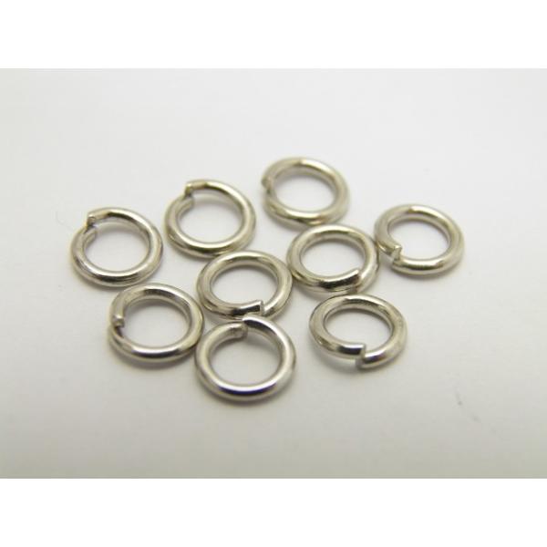 丸カンの20個セットです。丸カンは主にパーツとパーツをつなげるときに使用します。サイズ：1.0×6.0mm（線径×直径）カラー：ロジウムカラー素材：真鍮