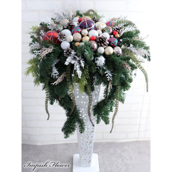 造花 アレンジメント クリスマス アーティフィシャルフラワー  豪華 B-417