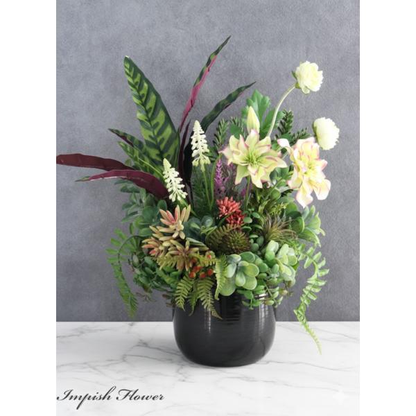 造花 フェイクグリーン インテリア 観葉植物 多肉植物 アーティフィシャルフラワー P-66