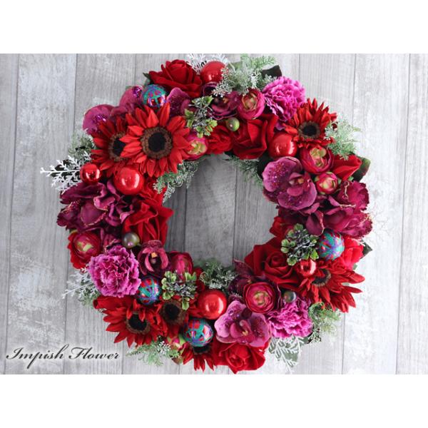 クリスマスリース 玄関 造花 クリスマス リース アートフラワー W 672 Buyee 日本代购平台 产品购物网站大全 Buyee一站式代购 Bot Online