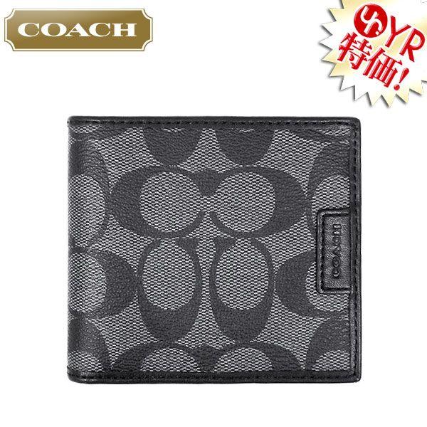 コーチ Coach 財布 二つ折り財布 F チャコール ブラック ヘリテージ シグネチャー ストライプ Id コイン ウォレット アウトレット メンズ Co Ko 1 インポートコレクションyr 通販 Yahoo ショッピング