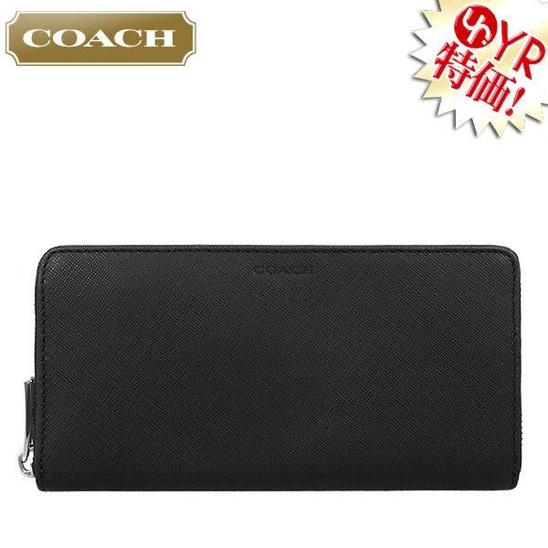 COACH 長財布 レキシントン サフィアーノ レザー F74769 ブラック - 長財布