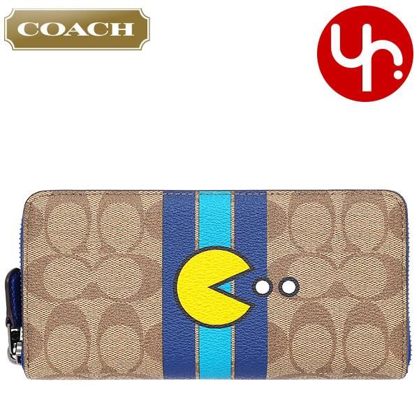 コーチ Coach 財布 長財布 F カーキ デニム コーチ パックマン コラボ シグネチャー アコーディオン ジップ アラウンド アウトレット メンズ レディース Co Ko 7 インポートコレクションyr 通販 Yahoo ショッピング