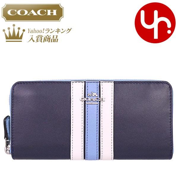 （ウォレット・小銭入れ） アラウンド ジップ アウトレット シグネチャー / 長財布 PVC COACH レザー レディース 【F54630】 チョーク×ミッドナイト コーチ アコーディオン