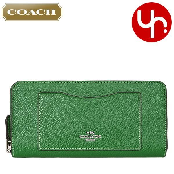 コーチ Coach 財布 長財布 F ケリーグリーン ラグジュアリー クロスグレーン レザー アコーディオン ジップ アラウンド アウトレット レディース Co Ko 21 インポートコレクションyr 通販 Yahoo ショッピング