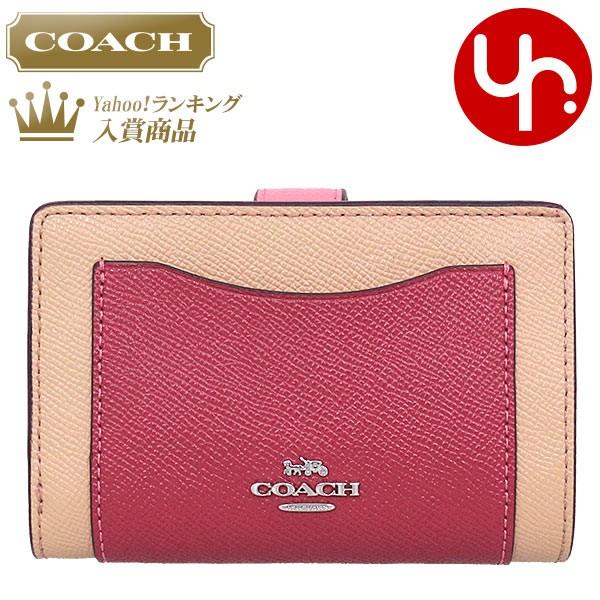 コーチ Coach 財布 二つ折り財布 F ピンクマルチ カラーブロック クロスグレーン レザー ミディアム コーナー ジップ ウォレット アウトレット レディース Co Ko 45 インポートコレクションyr 通販 Yahoo ショッピング