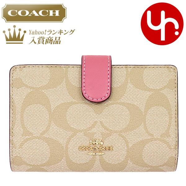 コーチ Coach 財布 二つ折り財布 F ライトカーキ ピオニー シグネチャー Pvc レザー ミディアム コーナー ジップ ウォレット アウトレット レディース Co Ko 4 インポートコレクションyr 通販 Yahoo ショッピング