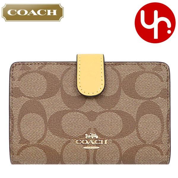 コーチ Coach 財布 二つ折り財布 F カーキ サンフラワー シグネチャー Pvc レザー ミディアム コーナー ジップ ウォレット アウトレット レディース Co Ko 25 インポートコレクションyr 通販 Yahoo ショッピング