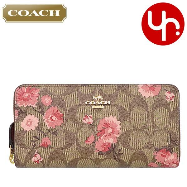 コーチ Coach 財布 長財布 F カーキ コーラルマルチ シグネチャー プレイリー デイジー フローラル プリント アコーディオン アラウンド レディース Co Ko 19 インポートコレクションyr 通販 Yahoo ショッピング