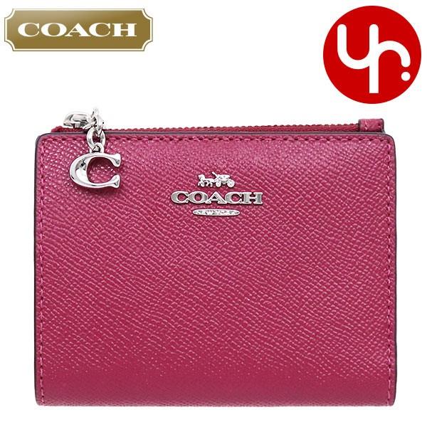 コーチ Coach 財布 二つ折り財布 F ダークフューシャ クロスグレーン レザー C チャーム スナップ カード ケース ウォレット アウトレット レディース Co Ko 16 インポートコレクションyr 通販 Yahoo ショッピング