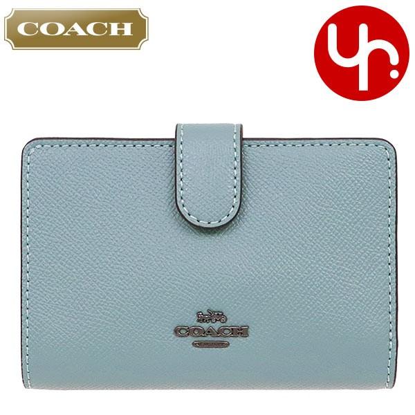 コーチ Coach 財布 二つ折り財布 F セージ ラグジュアリー クロスグレーン レザー ミディアム コーナー ジップ ウォレット アウトレット レディース Co Ko 2 インポートコレクションyr 通販 Yahoo ショッピング