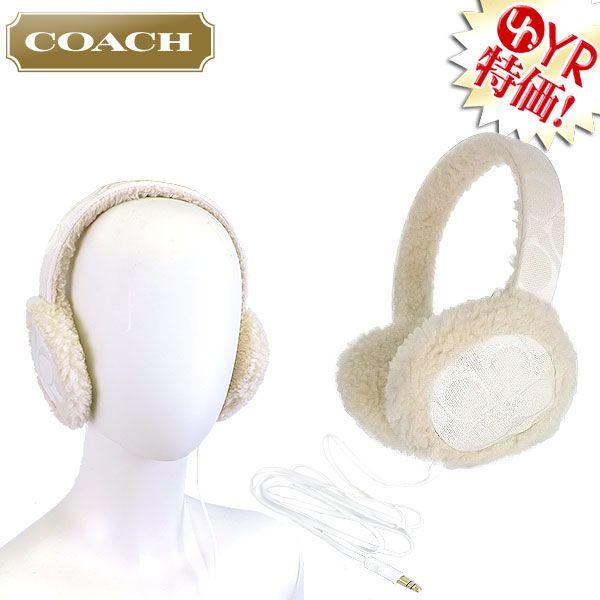 コーチ Coach アパレル イヤーマフラー F858 アイボリー シグネチャー ファー シャーリング ヘッドフォン イヤーマフ ボックス付き アウトレット レディース Capetowncafe Com