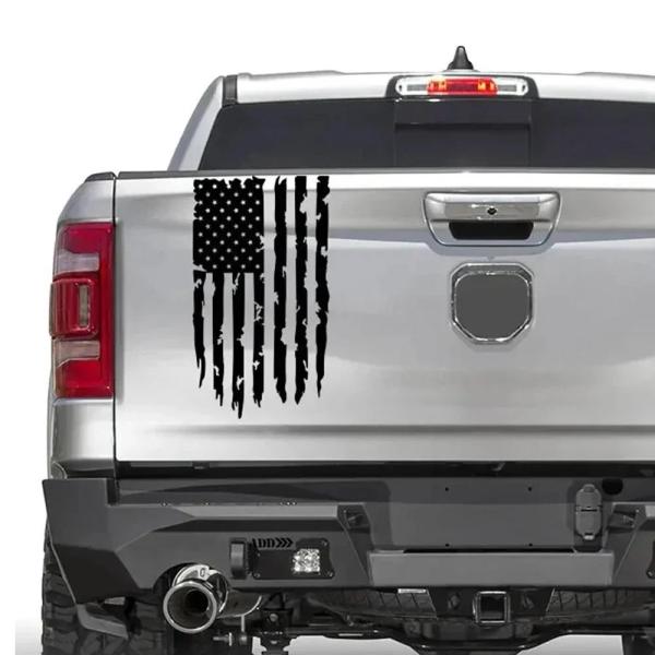 カー用ステッカー アメリカ国旗デザイン デカール Dodge RAM トヨタ ハイラックス タコマ ジープ グラディエイター イスズ D-MA 輸入品