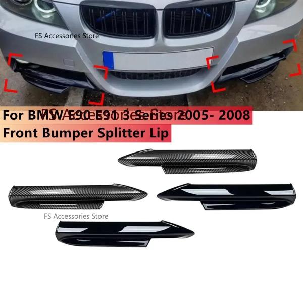 BMW 3シリーズ E90 E91 M-Tech セダン 4ドア 320i 330i 2005-2008年 用 フロントバンパー スプリッター 輸入品