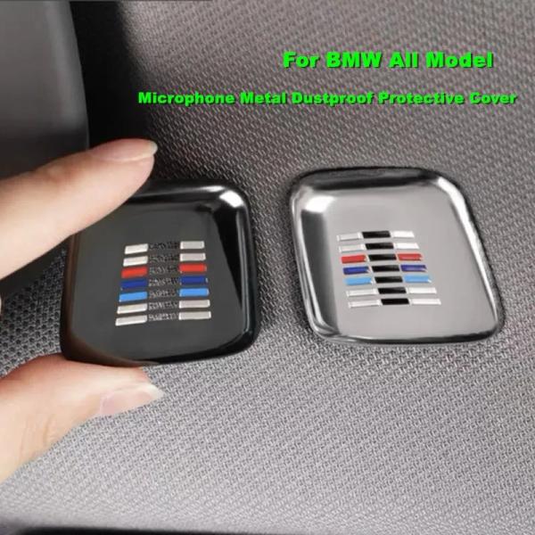 BMW 1・2・3・4・5・6・7シリーズ、X1・X2・X3・X4・X5・X6・X7 専用 車内スピーカーマイク 金属製 防塵保護カバー アク 輸入品
