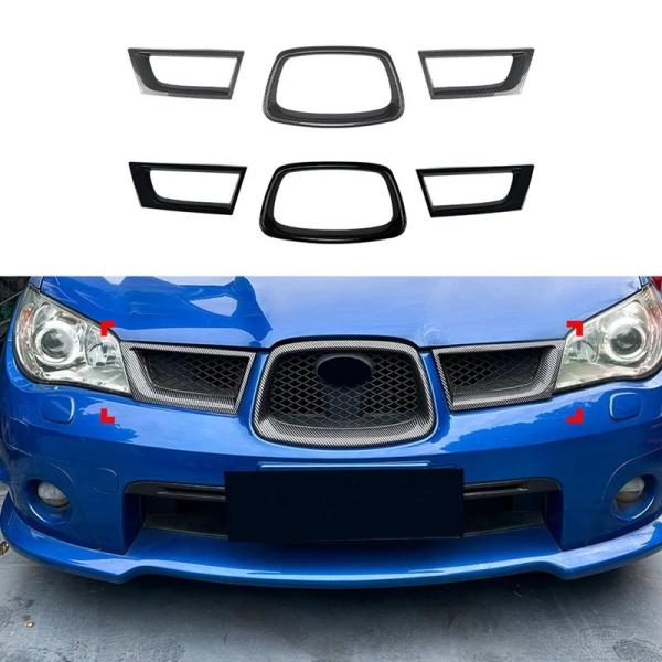 スバル インプレッサ WRX STI 用 フロントグリル フードグリル レーシングバンパーグリル エクステリアアクセサリー 2006-2007 輸入品