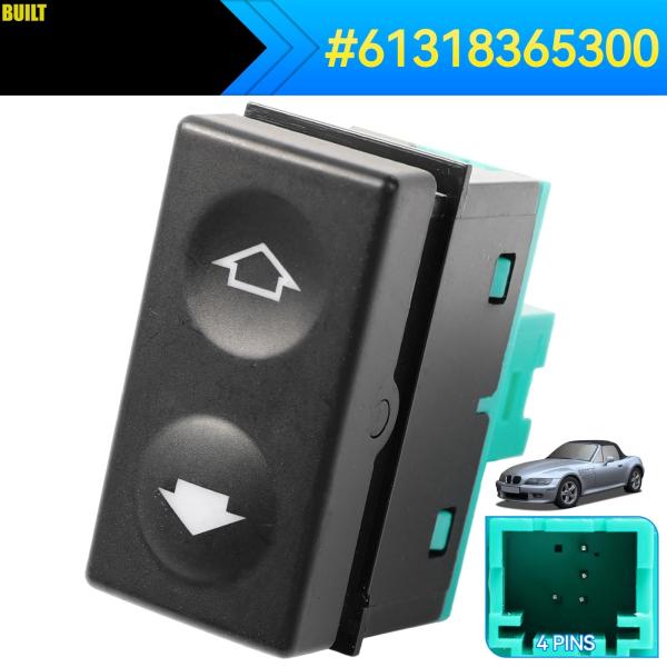 BMW E36 318i 318is 325i 328i M3 Z3 用 フロントパワーウィンドウ・サンルーフスイッチリフターボタン 6131 輸入品