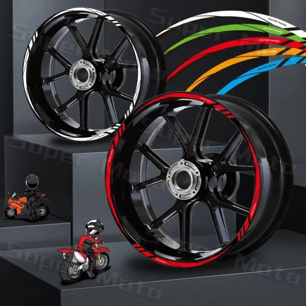 12インチ 13インチ 14インチ 15インチ 16インチ 17インチ 18インチ リフレクティブ オートバイ ホイール リム ステッカー ホ 輸入品