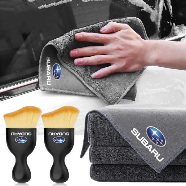 スバル インプレッサ レガシィ WRX STI XV フォレスター クロストレック 専用 マイクロファイバー 洗車 クロス ソフトブラシ カー 輸入品