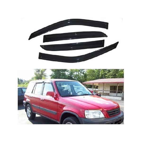 Wensdy 4pcs Side Window Wind Vent Deflectors,Outside Mount Shade Sun rain Guards,Dark Smoke Visors for 1997-2001 CR-V 94113 輸入品