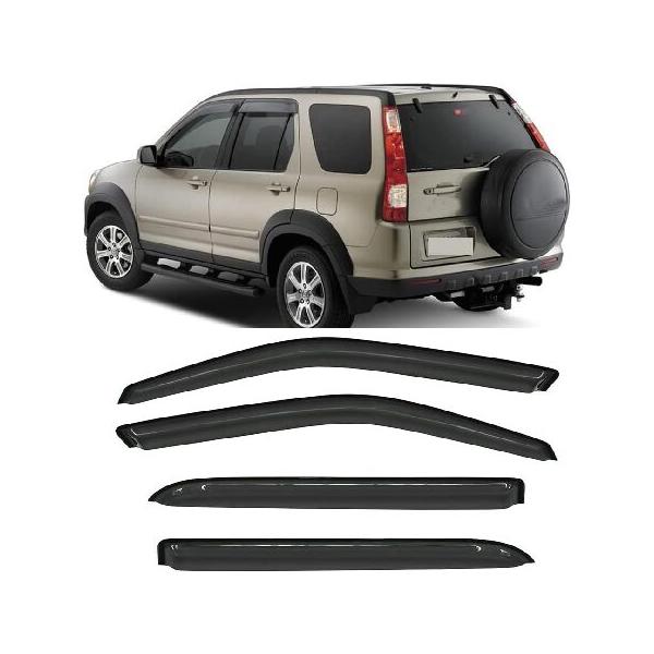 Wensdy 4pcs Side Window Wind Deflectors,Outside Mount Shade Sun rain Guards,Dark Smoke Visors for 2002-2006 CR-V 94459 輸入品