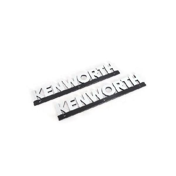 Pair Logo Name Emblem Badge Plate Fit for Ken-Worth Truck Hood Side Emblems Plastic 輸入品