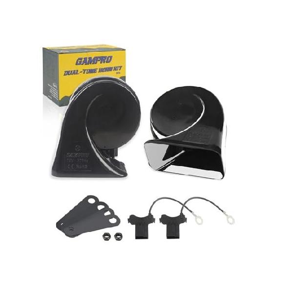 GAMPRO 12V デュアルトーン電気ホーン プラグ付き トヨタ用 防水カバー カタツムリホーンキット 輸入品